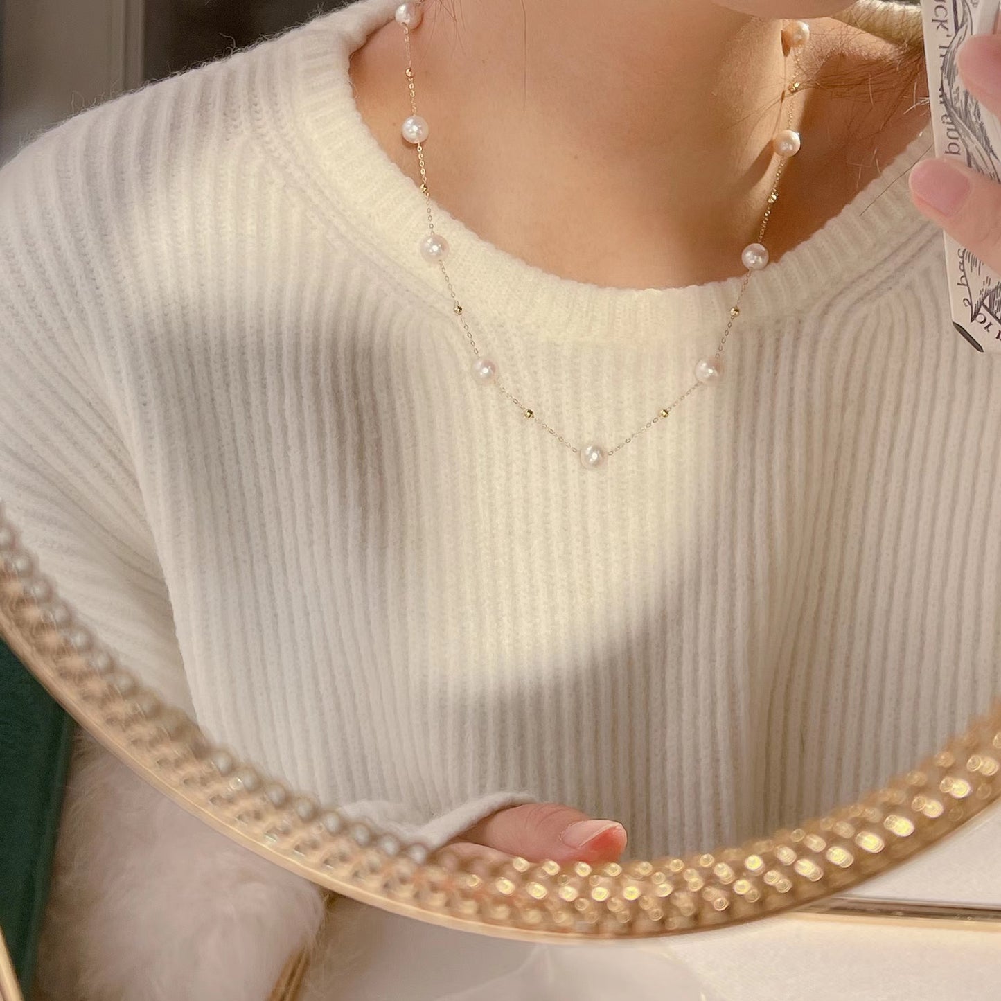 Twinkle Pearl Necklace